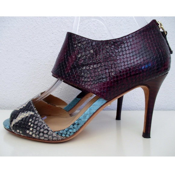 Elaine Turner Multicolor Snakeskin Heel Si… - Picture 2 of 15